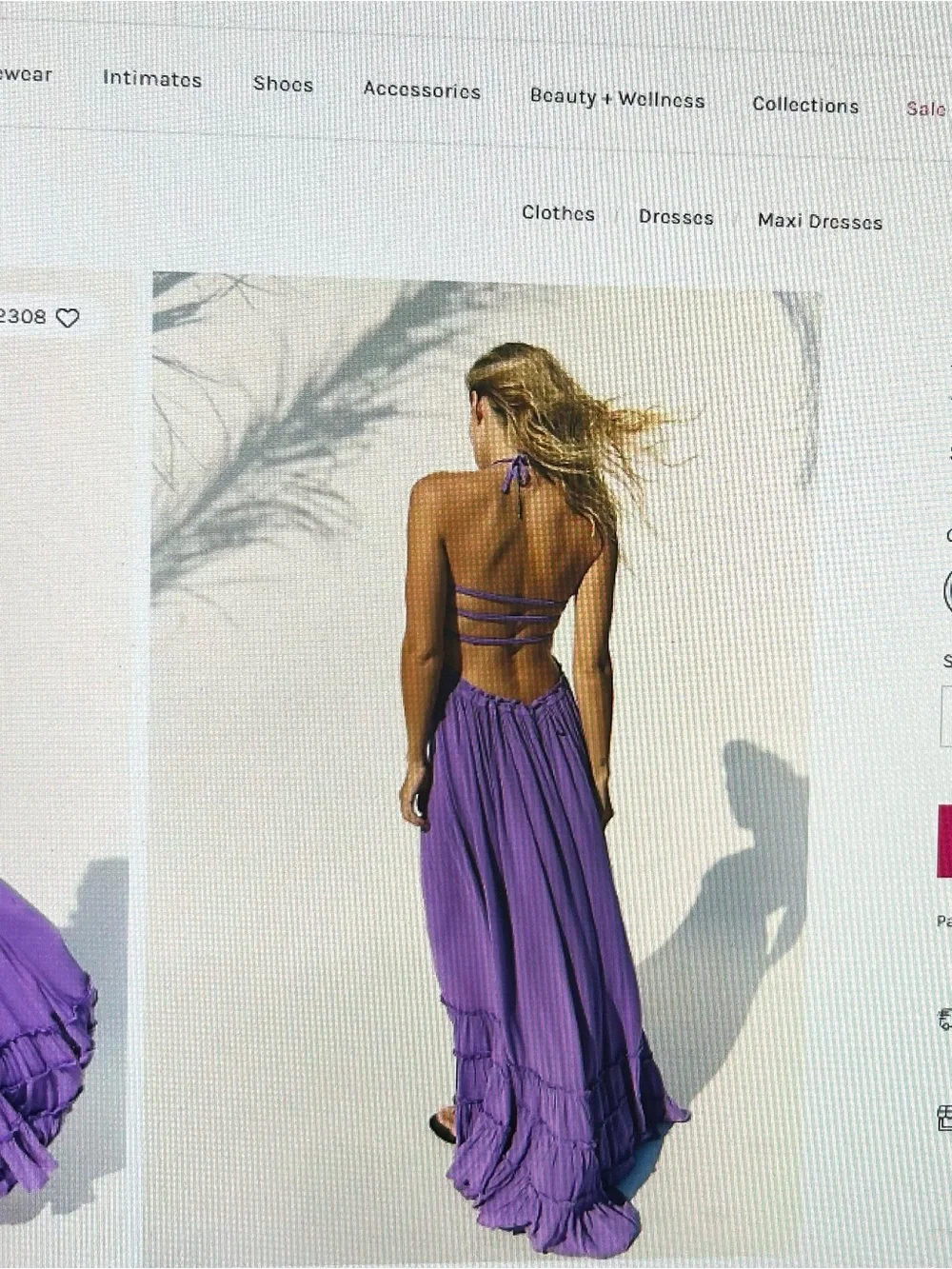 Free People Extratropical Lavender (Easy Iris) Halter Maxi Dress